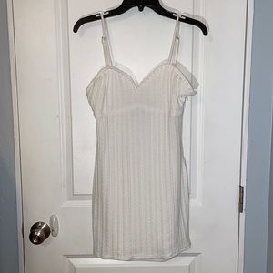 knitted mini dress w/ zipper